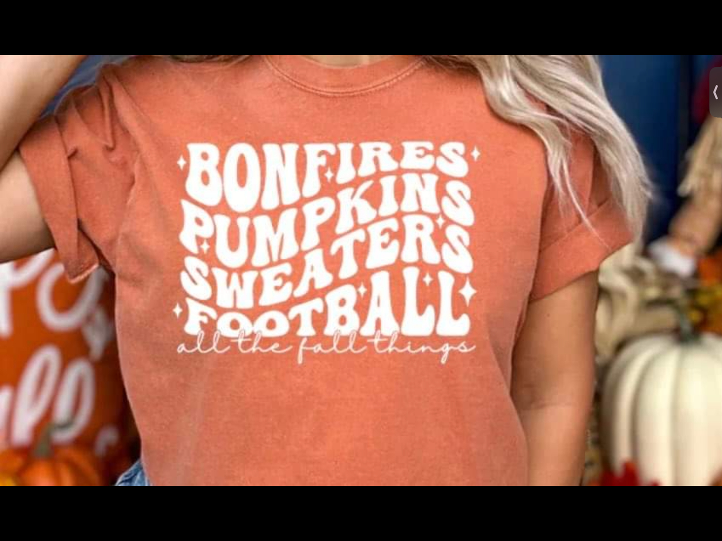 BONFIRE, PUMPKIN, SWEATER & FOOTBALL